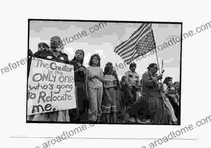 Photograph Of Native Americans Protesting Against The Navajo And Hopi Relocation. OFFICE OF NAVAJO AND HOPI INDIAN RELOCATION: Executive Branch And Legislative Action Needed For Closure And Transfer Of Activities (GAO )