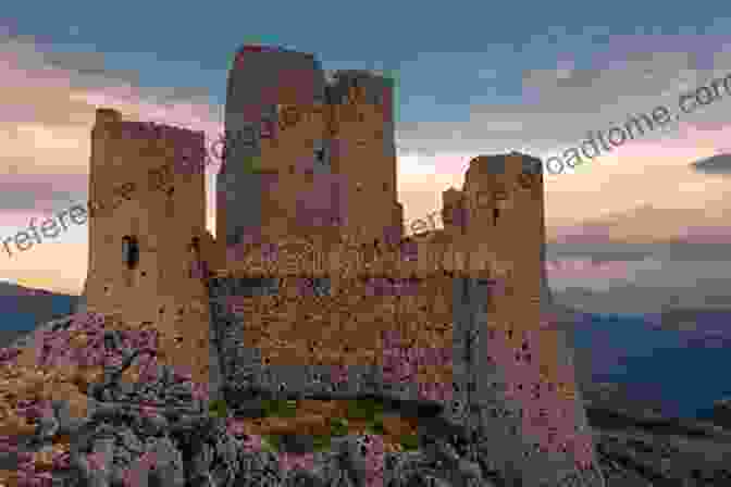 Wide Angle Shot Of The Rocca Calascio Castle, Perched Dramatically Atop A Rocky Hilltop Overlooking The Gran Sasso Mountain Range. Counting Castles In Abruzzo: A Journey Through The Land Of Enchantment